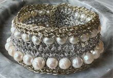 Double row crochet cuff bracelet