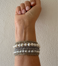 Double row crochet cuff bracelet