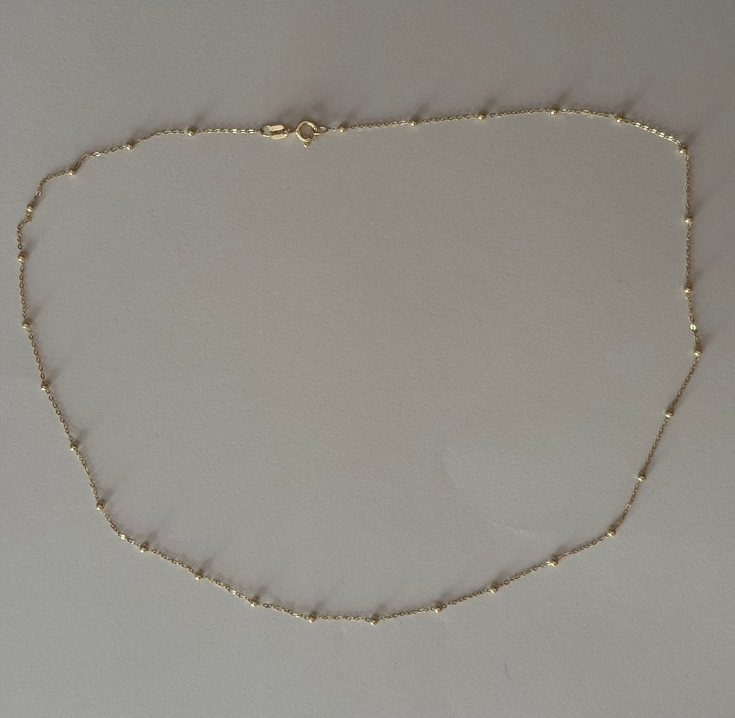 9k gold ball chain/necklace
