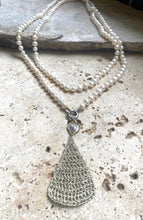Long Double Knotted Fresh Water Pearl Necklace