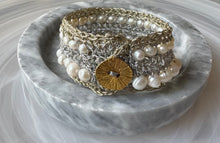 Double row crochet cuff bracelet