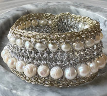 Double row crochet cuff bracelet