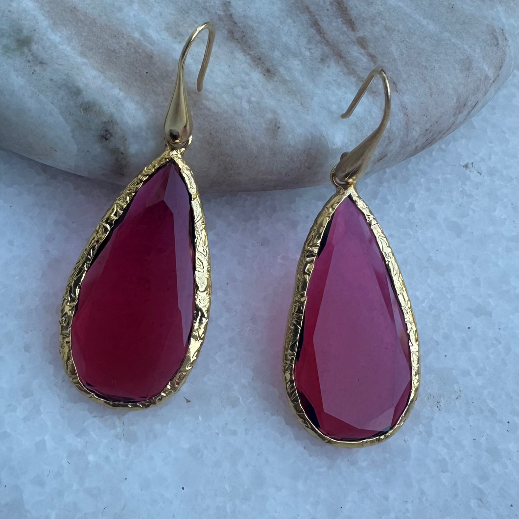 Anastasia crimson earrings