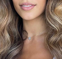 Aphrodite lucky eye, mati necklace (yellow and Rose gold vermeil and silver)