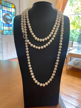 Long Double Knotted Fresh Water Pearl Necklace