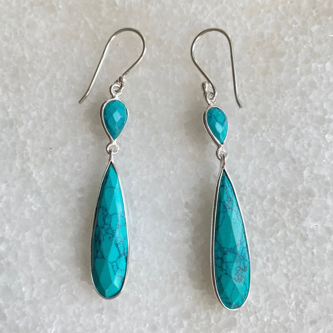 Turquoise raindrop earrings