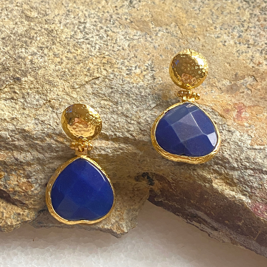 Lapis love earrings