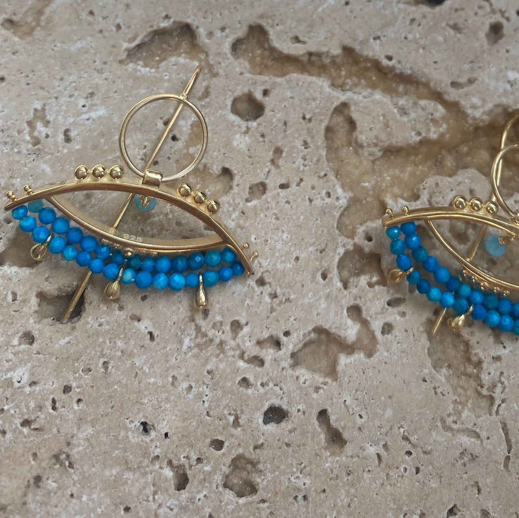 The modern turquoise eye earrings
