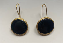 Semi Precious round drop earrings