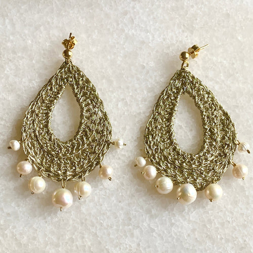 Gina crochet silver Earrings