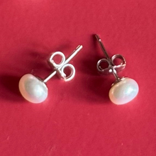 Pearl stud earrings