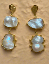 Irregular Keshi pearl earrings