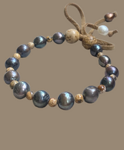 Peacock pearl with jasper bracelet