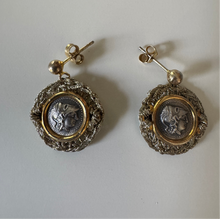 Goddess Athena coin earrings