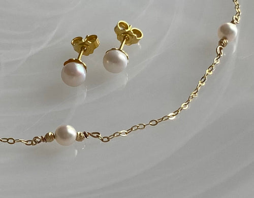 14k Gold Akoya Pearl Necklace