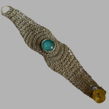 Apatite drop centrepiece bracelet cuff