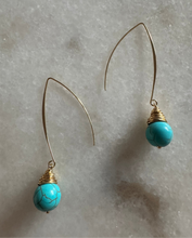 Turquoise hook earrings