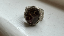 crochet quartz ring