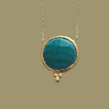 Turquoise and gold vermeil Kiklos necklace