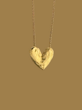 The golden hammered heart necklace