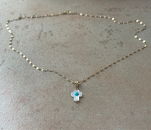 ‘Theta’ necklace solid 14K gold