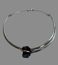 Blue Calla lily necklace