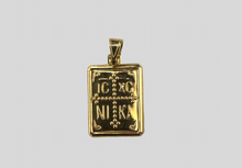 ICXC 14k NIKA rectangular pendant