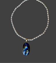 Labradorite and fresh water pearl necklace