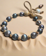 Peacock pearl with jasper bracelet