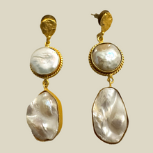 Irregular Keshi pearl earrings