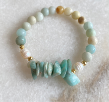 Multi Quarts bracelet with 2 pearls