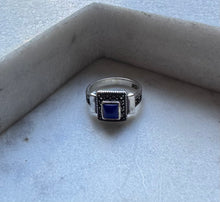 Lapis Lazuli and marcasite ring