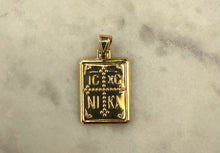 ICXC 14k NIKA rectangular pendant