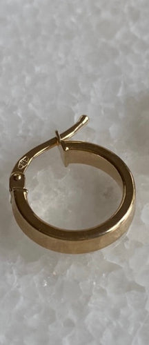 14k Gold chunky sleeper- hoop earrings