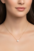 Classic 4 claw genuine diamond pendant 18k yellow gold