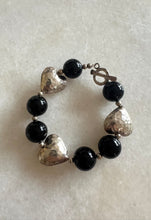 Onyx heart bracelet