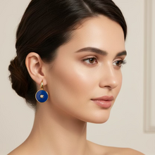 Olivia gold and blue earrings
