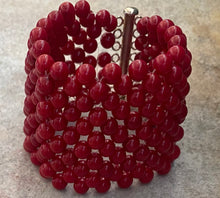 Semi precious bead cuff/bracelet