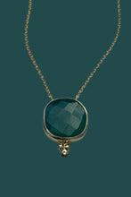 The faceted green agate necklace