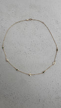 9k gold 4 emeralds and 3 clover necklace