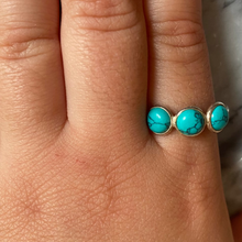 Triple turquoise ring
