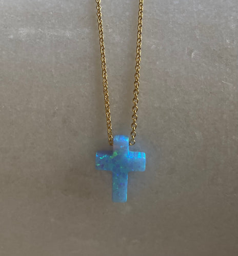 Opalite blue cross