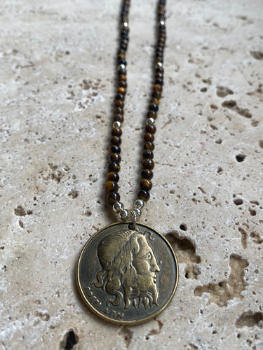 Poseidon coin necklace