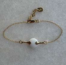 White agate disc bracelets