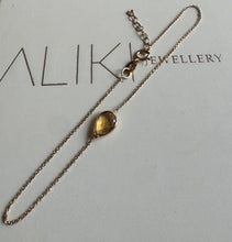 14k Gold bracelet with Yellow citrine stone