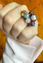 Semi precious cluster ring