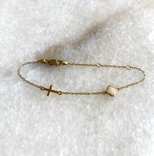 Cleopatra White agate Bracelet