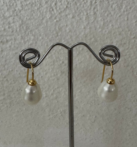 Spanish Baroque drop earrings on gold vermeil hooks.