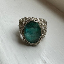 crochet quartz ring