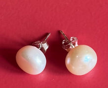 Pearl stud earrings